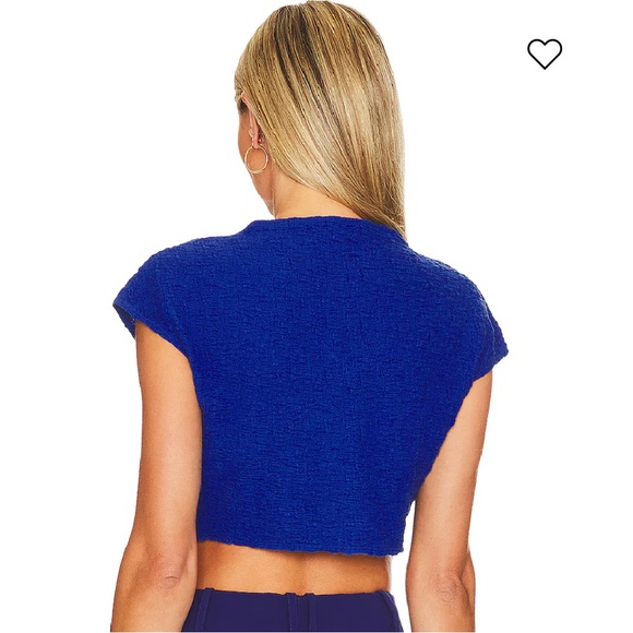 L'Academie Farah Crop Top in Clasdic Blue, Size M - Picture 3 of 10